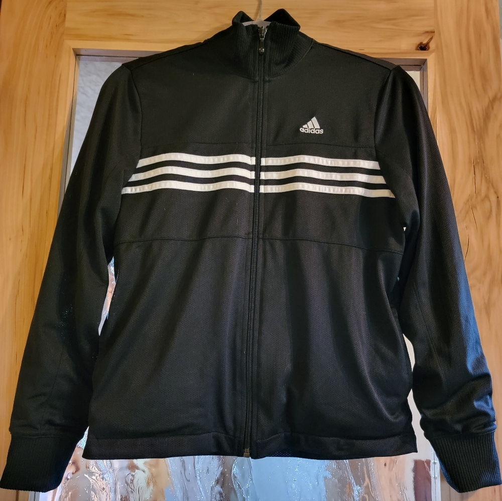 Adidas Black and White Track Jacket